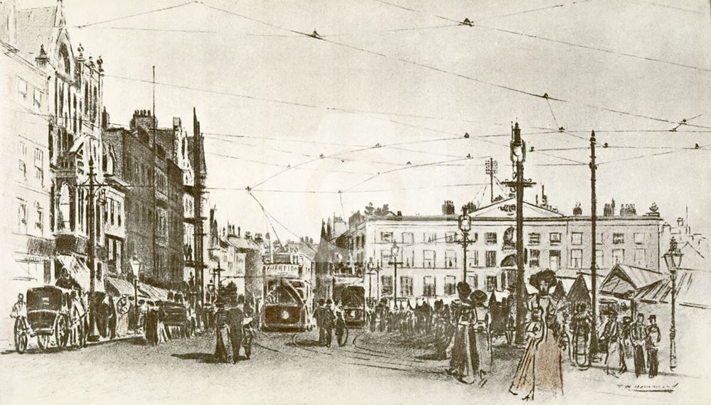 The Market Place, Nottingham, 1910