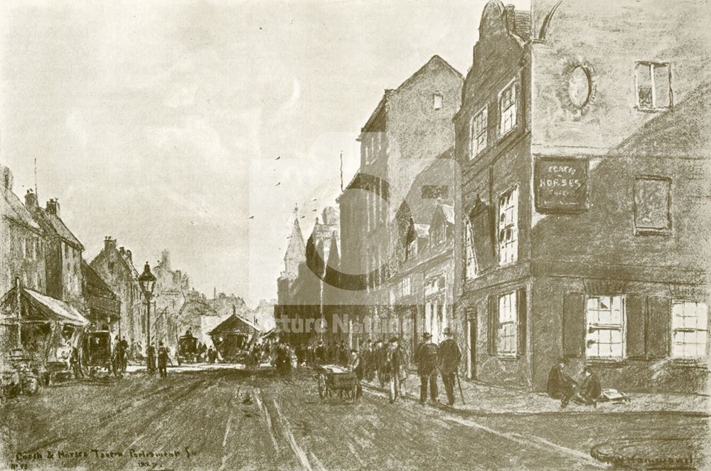 Coach and Horse Tavern, Parliament Street (Upper), Nottingham, 1887