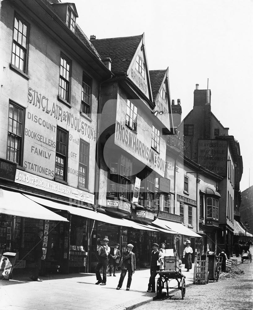 Sinclair & Woolston Stationers and Thos. Harrison & Son, Cheapside, Nottingham, c 1915