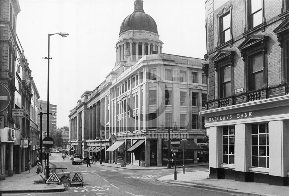 Cheapside from Victoria Street, Nottingham, 1973