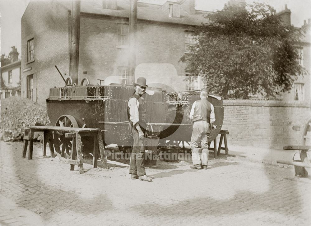 Workmen with Tar Boilers, Clarendon Street, c 1910