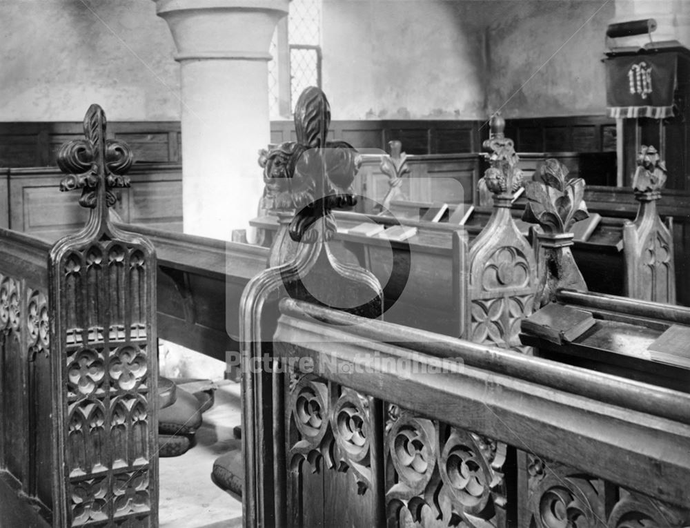 Parish Church of All Saints - interior, Front Street, Barnby-in-the-Willows, 1949