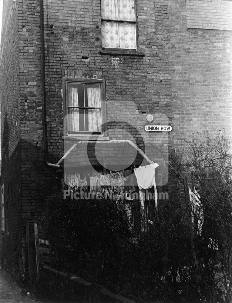 Union Row, 8-10 Cornhill Street, Hyson Green, Nottingham, 1958