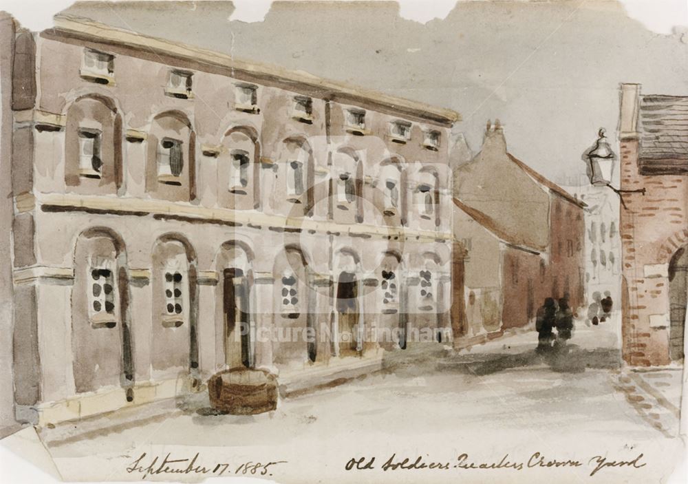 Crown Yard, Long Row East, Nottingham, 1885