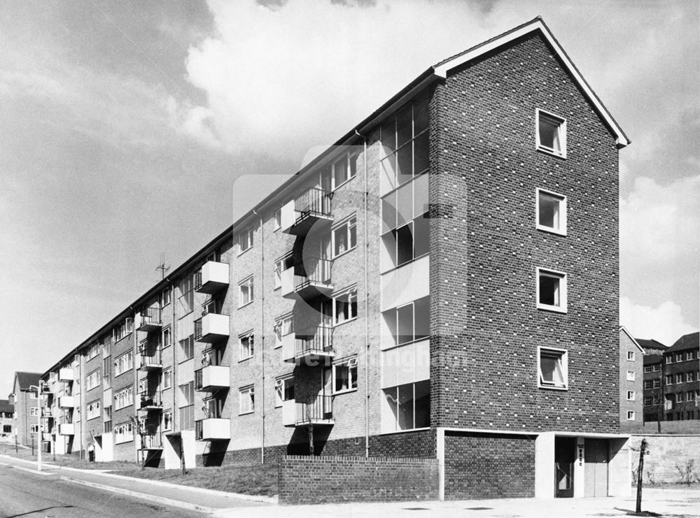 Denman Street Flats, Denman Street, Nottingham, c 1965