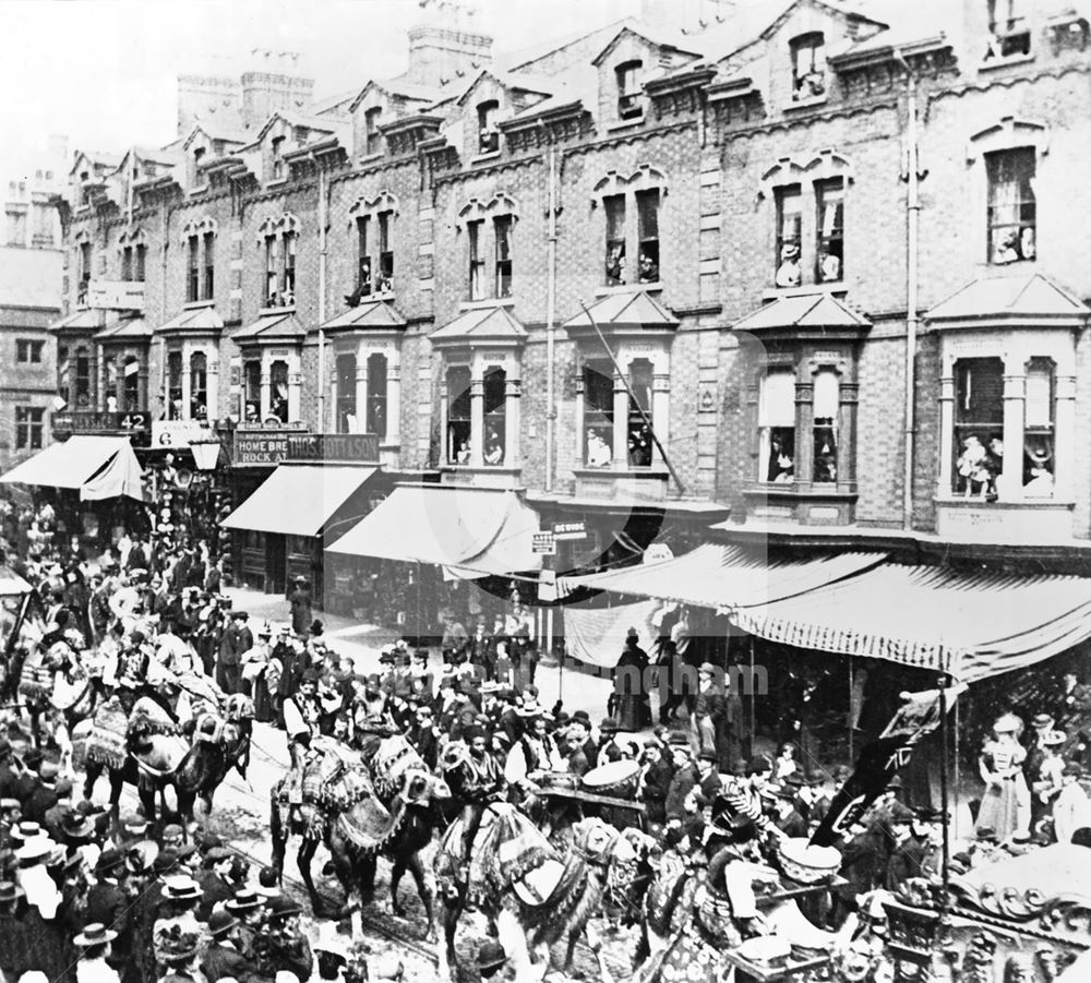 Barnum and Bailey Procession, Derby Road, Nottingham, 1898