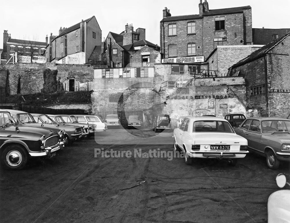 Drury Hill from rear of Broad Marsh, Nottingham, 1968