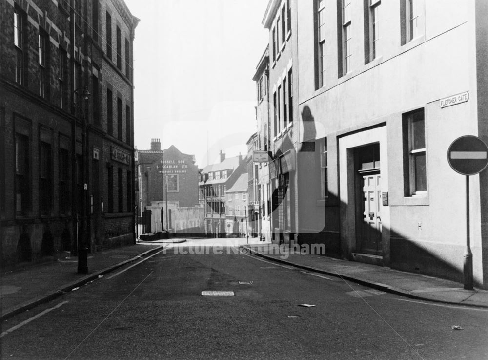 Fletcher Gate, Lace Market, Nottingham, c 1971