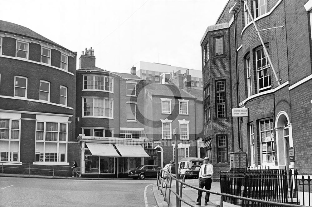 Friar Lane at junction with Castle Road, Nottingham, 1973