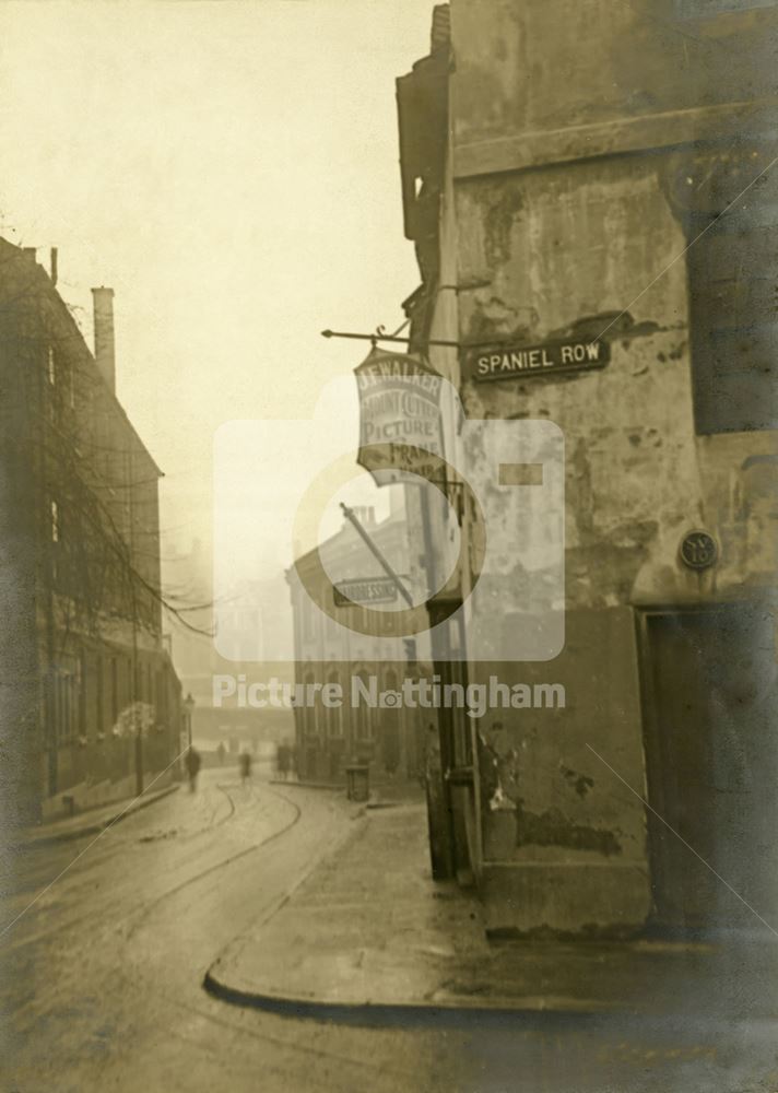 Friar Lane from Spaniel Row, Nottingham, 1920s