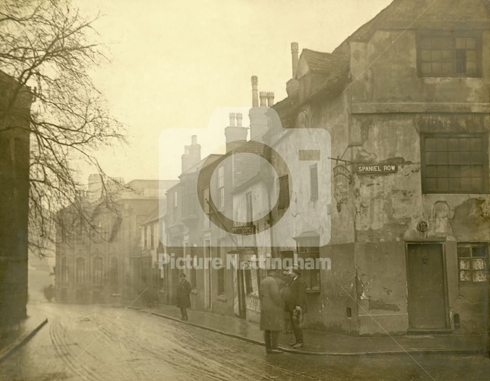 Friar Lane from Spaniel Row, Nottingham, 1920s