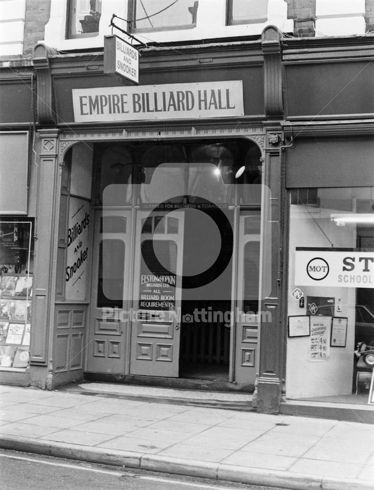 Empire Billiard Hall, Goldsmith Street, Nottingham, 1979