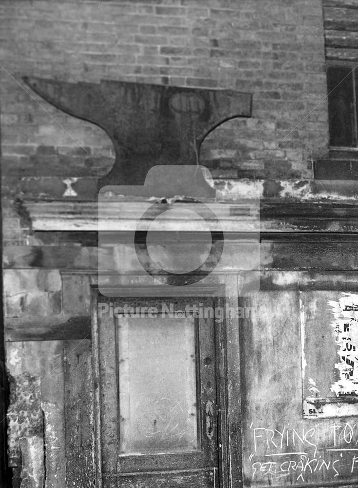 Anvil over door, George Street, Nottingham