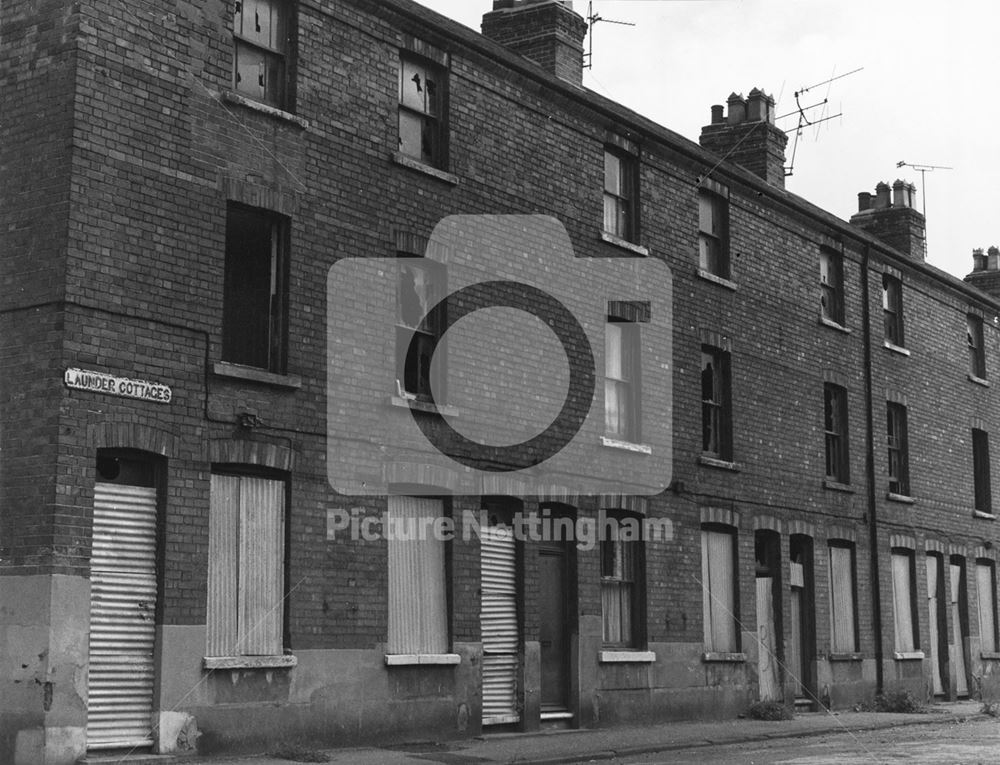 Launder Cottages, Launder Street, Meadows, Nottingham, 1976