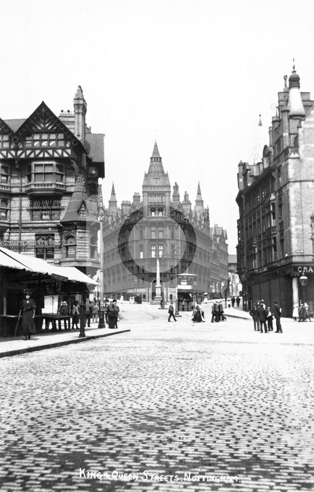 King Street - Queen Street, Nottingham, c 1900s