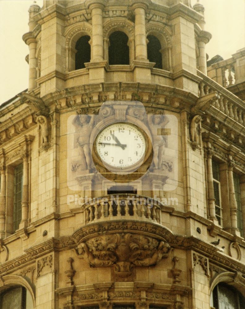 Boots Clock, Pelham Street, Nottingham, 1980s