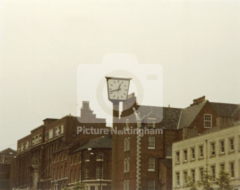 Mount Street Bus Station clock, Mount Street, Nottingham, 1983