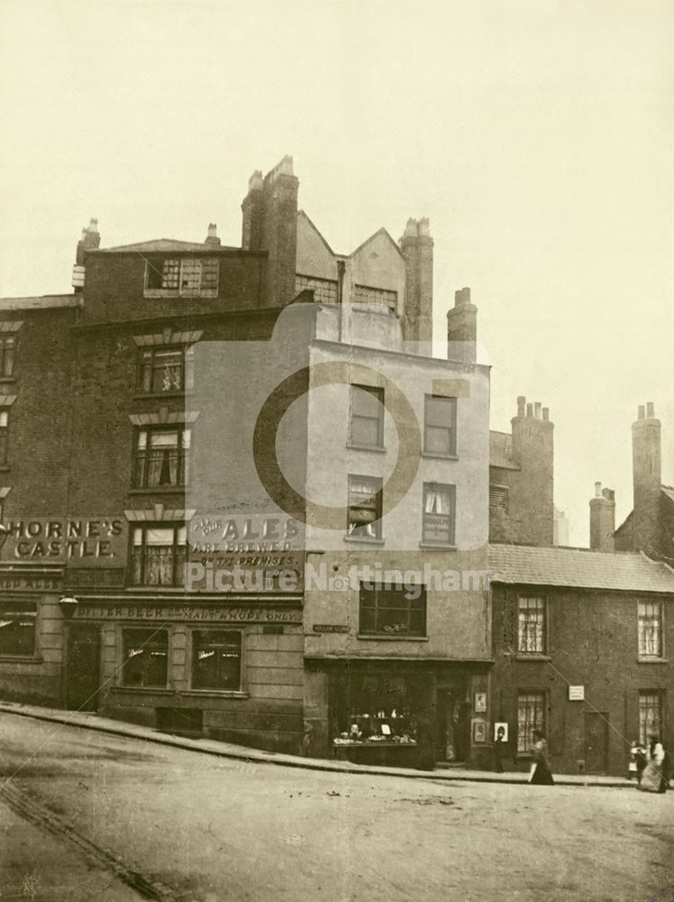 Horne's Castle PH, Hollow Stone, Lace Market, Nottingham, c 1890