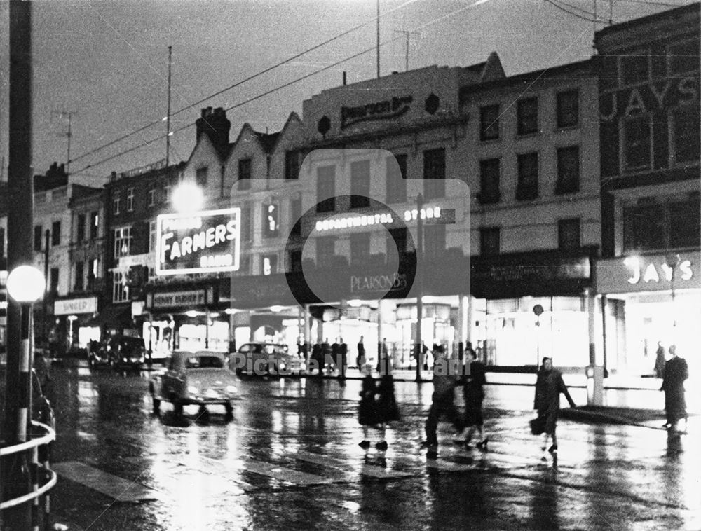 Long Row West, Nottingham, c 1950