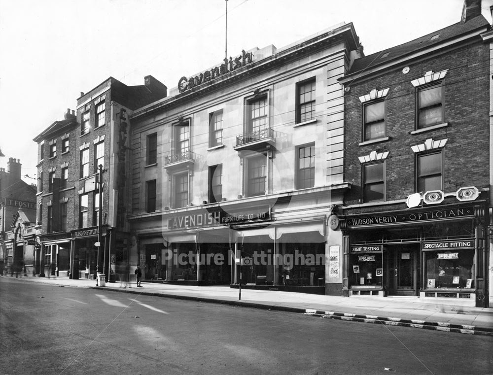 Long Row West, Nottingham, 1944