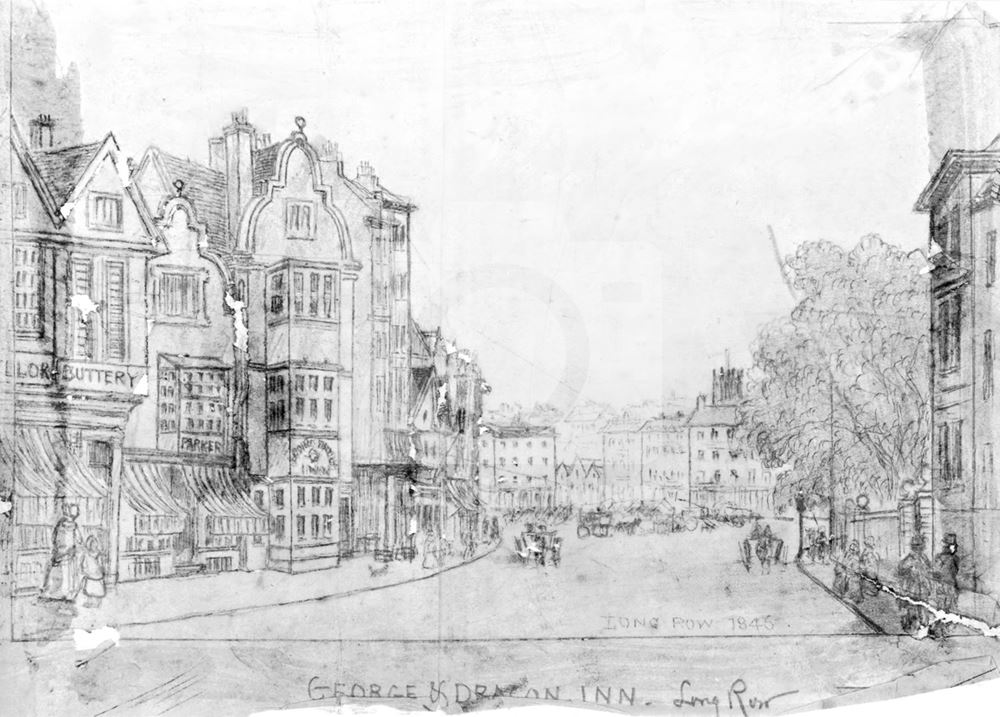 George and Dragon Inn, Long Row West, Nottingham, 1846