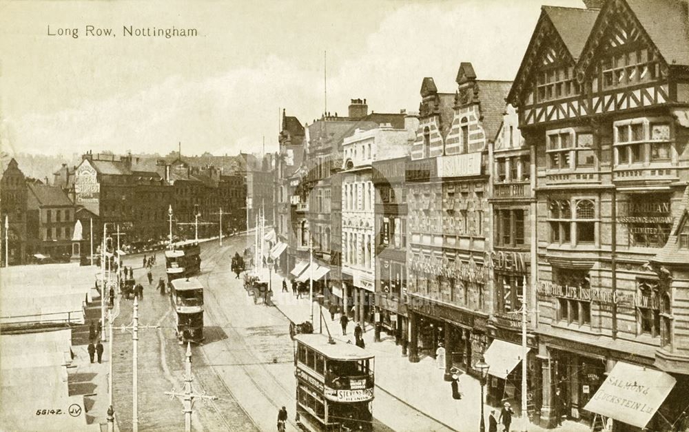 Long Row Central, Nottingham, c 1910