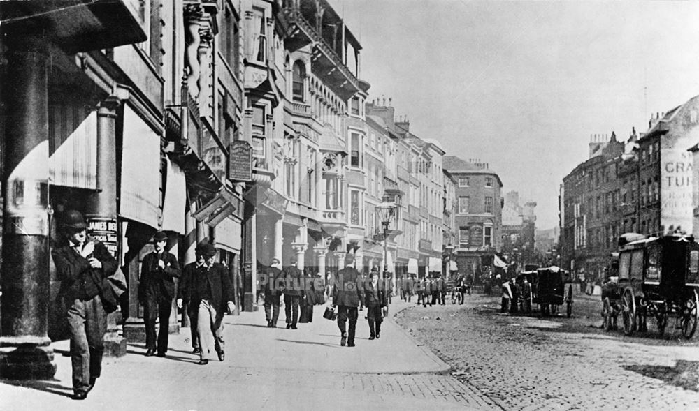 Long Row East, Nottingham, 1895