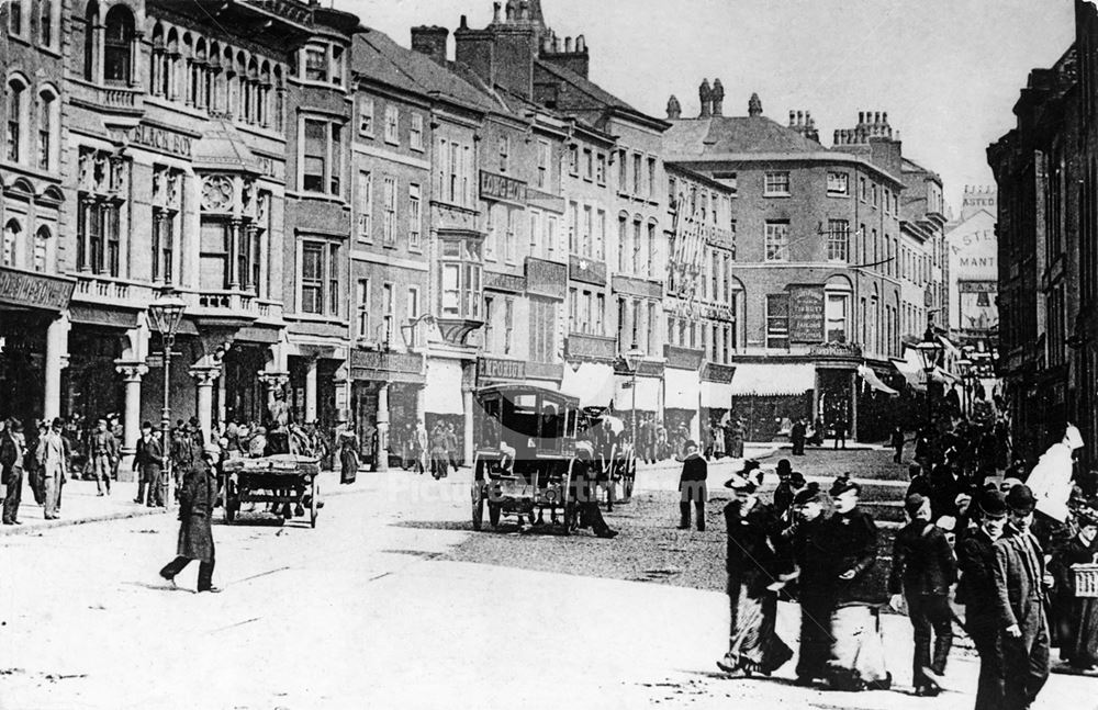 Long Row East, Nottingham, 1895