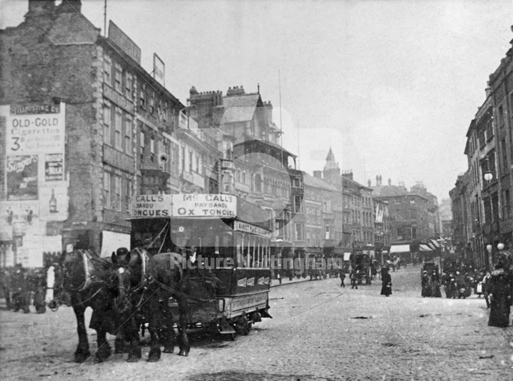 Long Row East, Nottingham, 1895