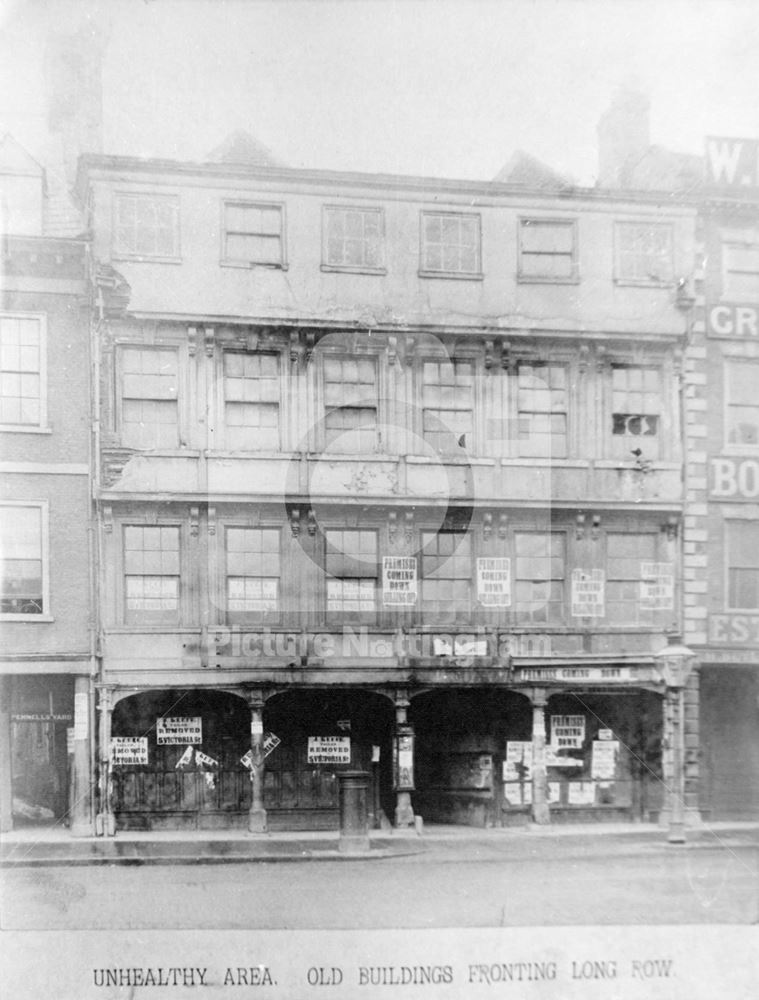 Long Row East, Nottingham, 1886