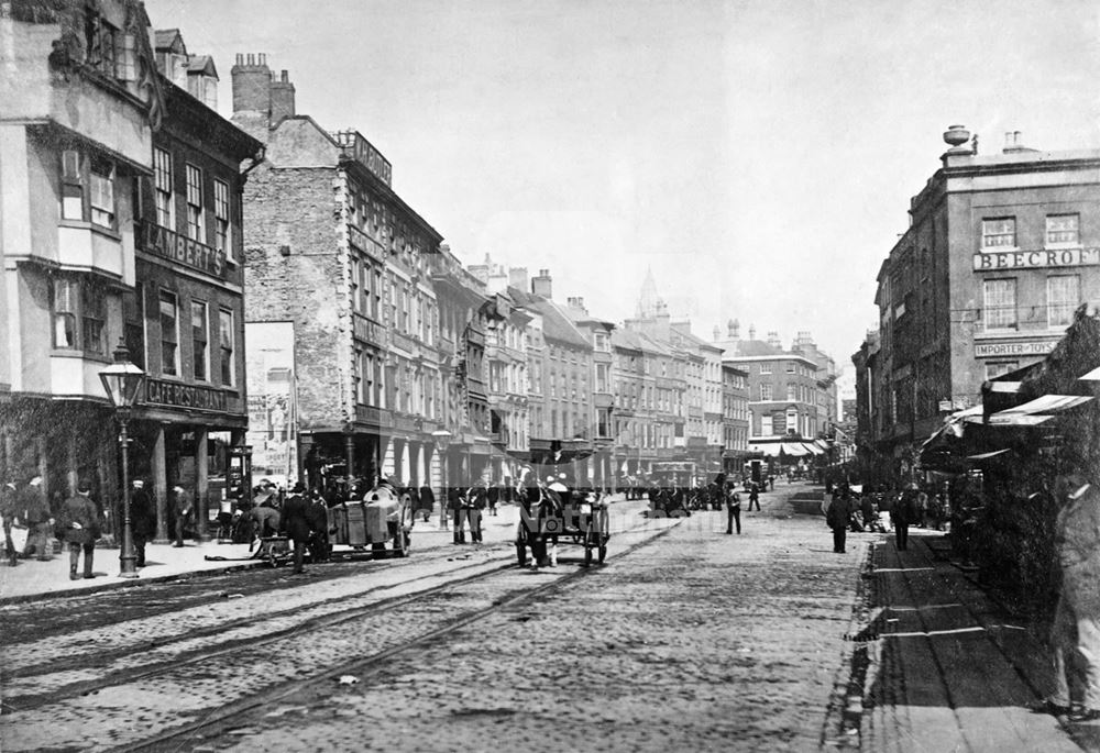 Long Row East, Nottingham, 1888