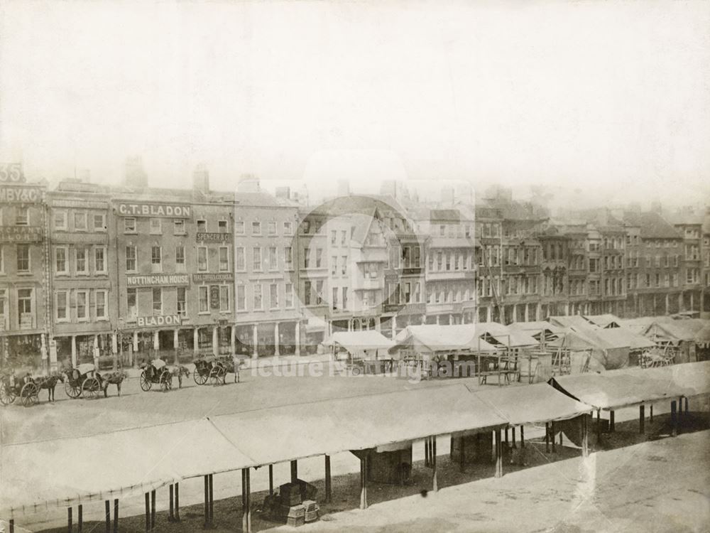 Long Row Central, Market Place, Nottingham, c 1880s