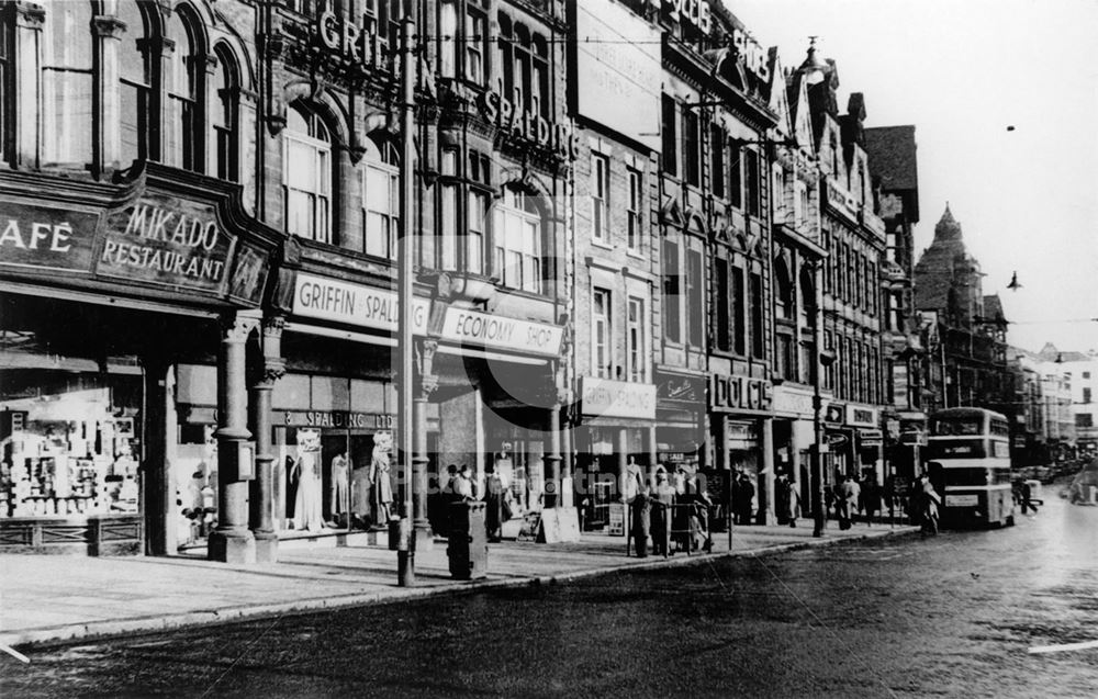 Long Row Central, Nottingham, c 1950s