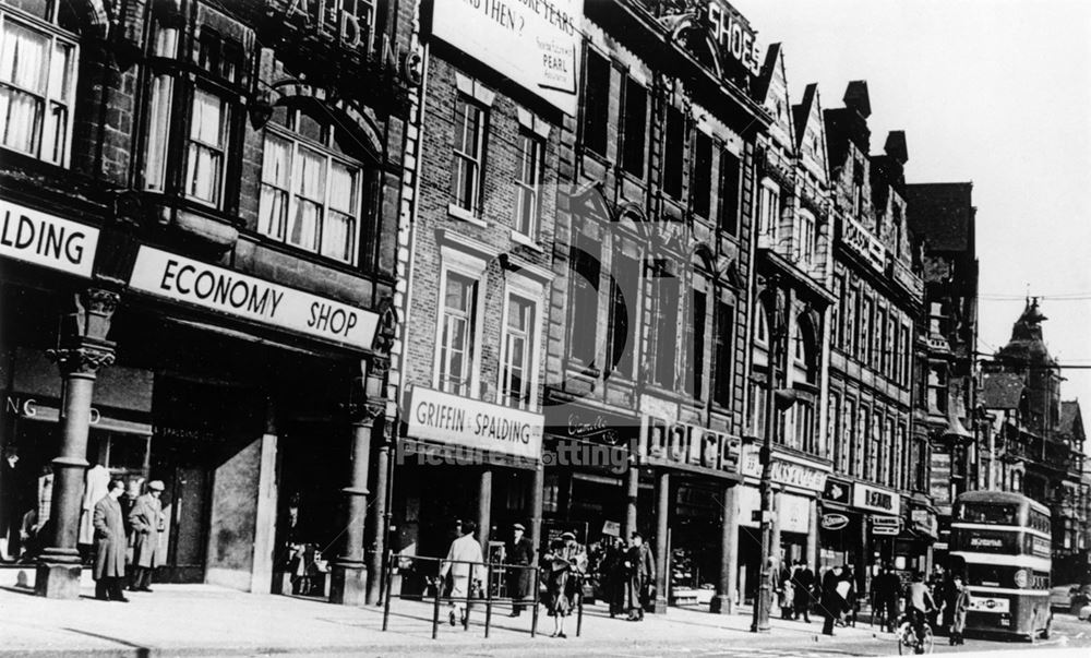 Long Row Central, Nottingham, c 1950s