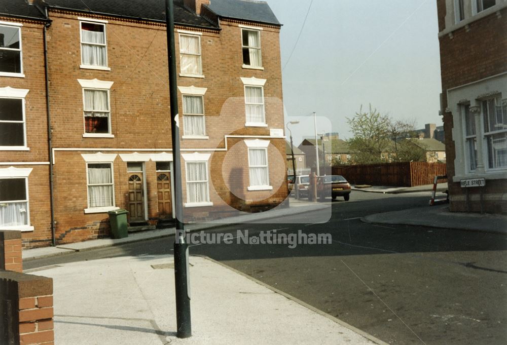 Denman Street and Rifle Street crossing, Radford, Nottingham, 1993