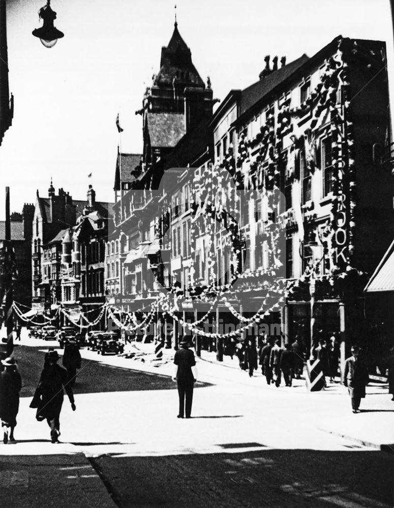 Long Row East, Nottingham, 1937