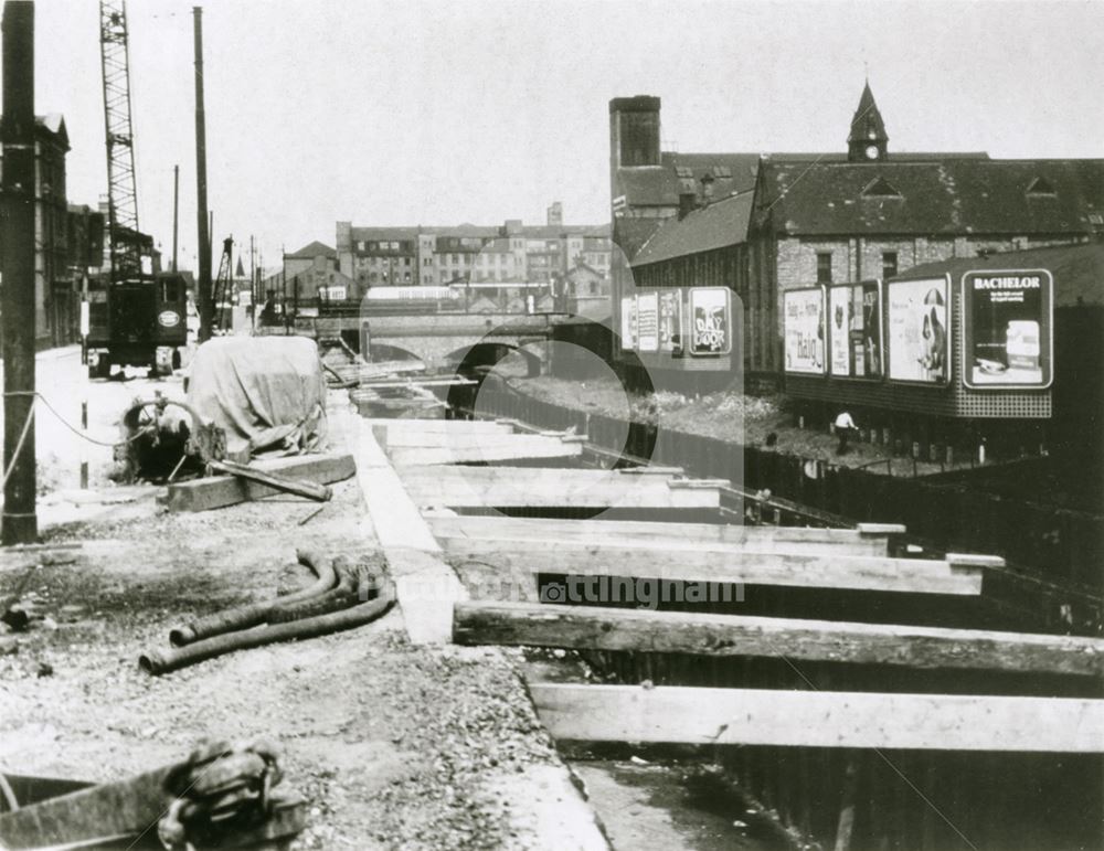 Road widening, London Road, Nottingham, 1963