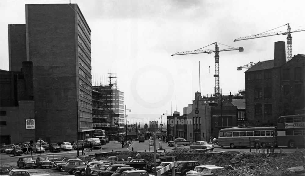 Maid Marian Way, Nottingham, c 1960s - 1970s