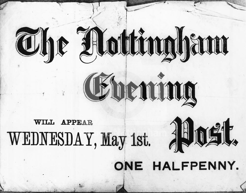 Guardian Journal Announcement of First Issue, Nottingham, 1878