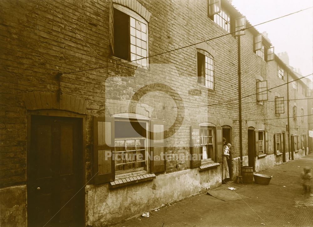 Numbers 1-6 Ratcliffe Row, Coalpit Lane, Nottingham, 1914