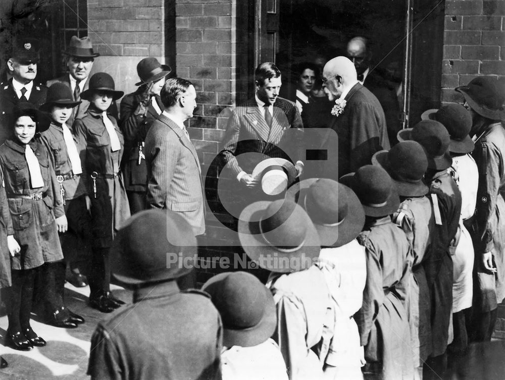 Royal Visit of HRH Edward Prince of Wales, Guard of Honour, Narrow Marsh, Nottingham, 1932