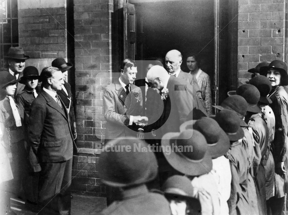 Royal Visit of HRH Edward Prince of Wales, Guard of Honour, Narrow Marsh, Nottingham, 1932