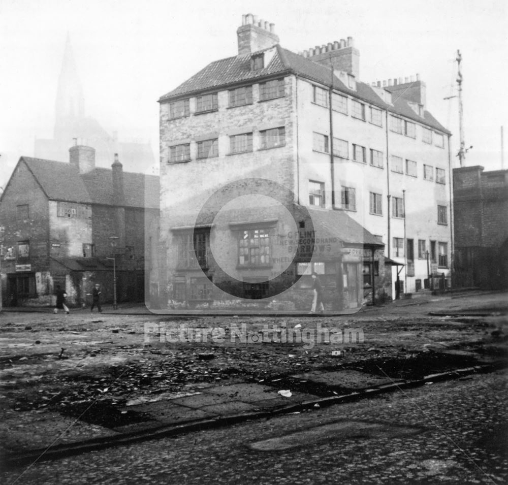 Peach Street and Sussex Street, Narrow Marsh, Nottingham, c 1930