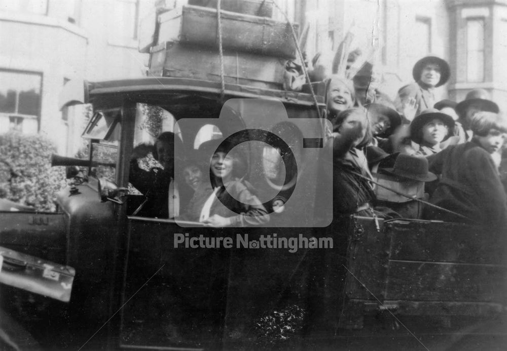 44th Nottingham (Leenside) Company, ready for Camp at Serlby Park, 1934