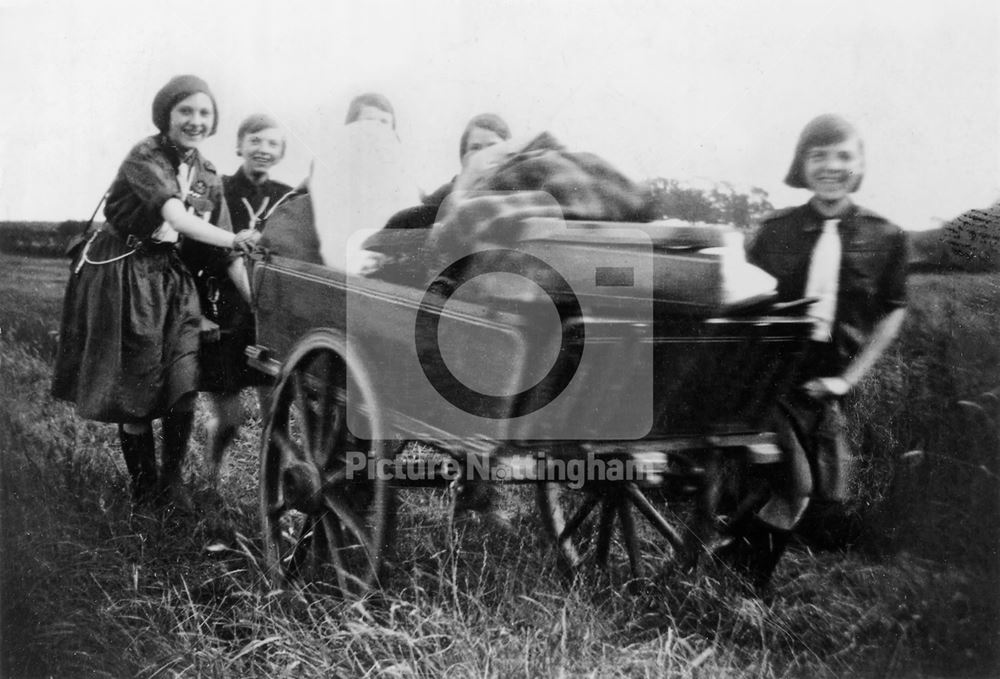 Patrol Leaders' Weekend, Trek Cart, 44th Nottingham (Leenside) Company, c 1930