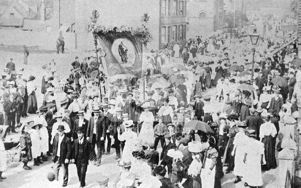 Baptist Sunday School procession, Bulwell, Nottingham, c 1904