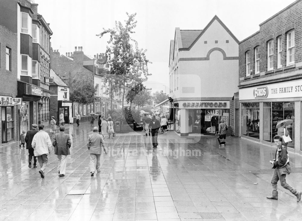 Shopping Area, Main Street, Bulwell, Nottingham, 1989