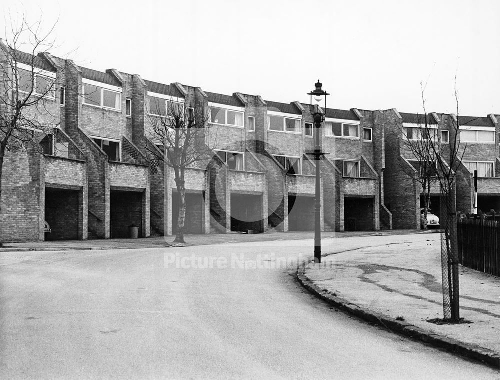 Town houses, Lincoln Circus, The Park, Nottingham, 1974