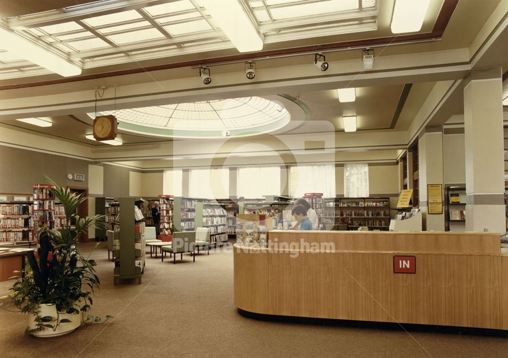 Branch Library Interior, Nuthall Road, Aspley, 1986