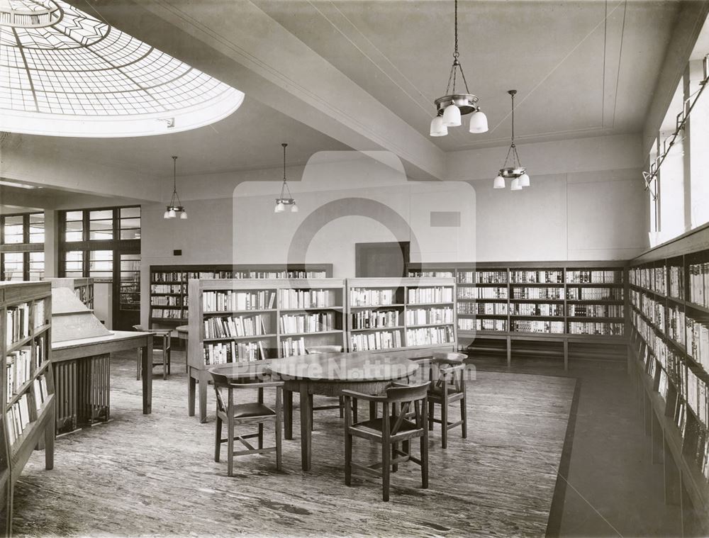 Branch Library Interior, Nuthall Road, Aspley, 1937